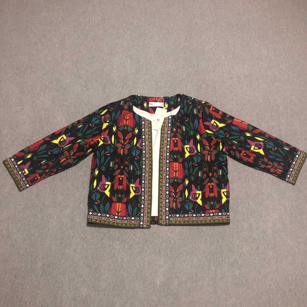 NWT Colorful Jungle Print Blazer